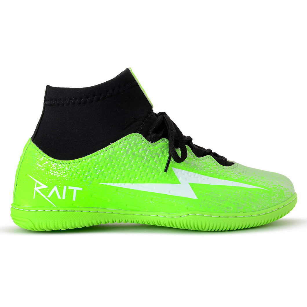 Chuteira Futsal Rait Cano Alto Kick Evolution I - Verde/Branco