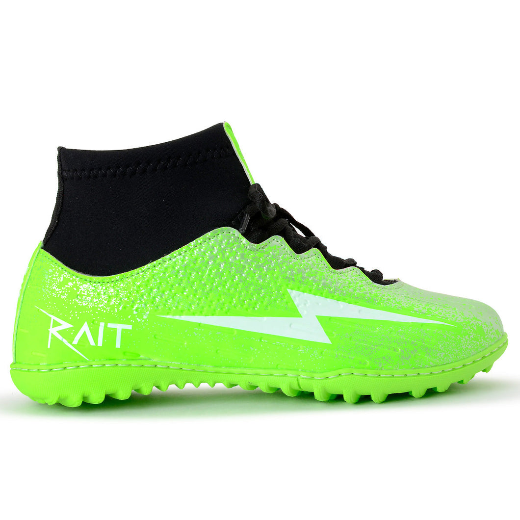 Chuteira Infantil Society Rait Cano Alto Kick Evolution I - Verde/Branco