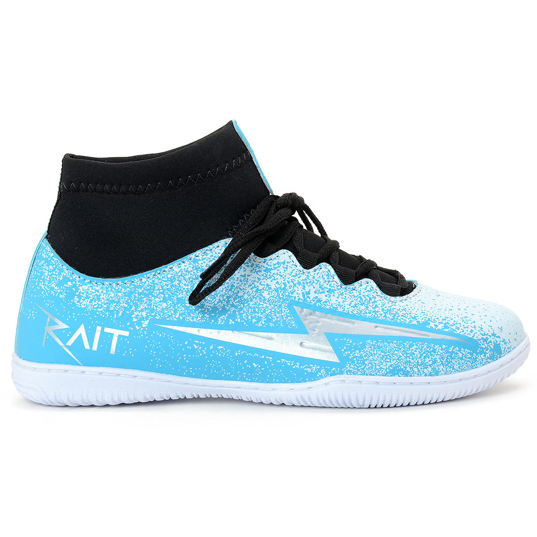 Chuteira Futsal Rait Cano Alto Kick Evolution I - Azul/Branco